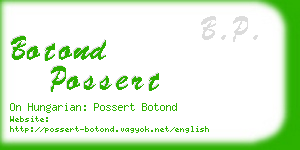 botond possert business card